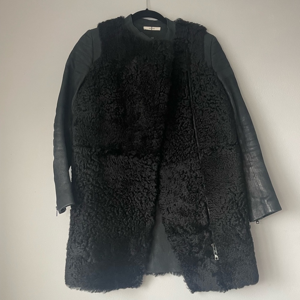 Celine Shearling Coat SZ 36 NWT